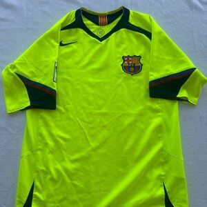 Nike  Bright Yellow Soccer Jersey (Barcelona team)